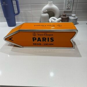 Veuve Clicquot Orange Paris Sign Decor